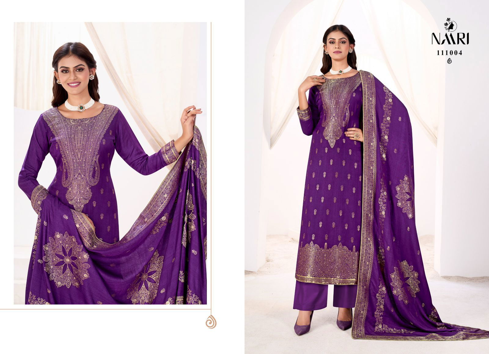 Gul Preet By Naari Designer Pashmina Salwar Kameez Wholesale Shop In Surat
